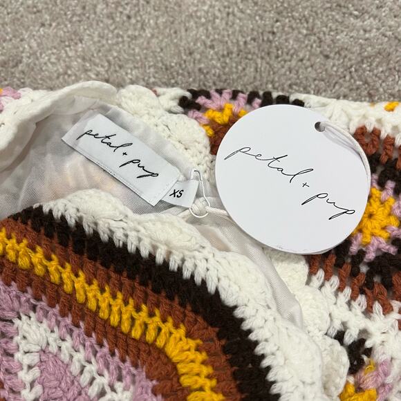 NWT Petal and Pup Women's‎ Jaliyah Crocheted Halter Mini Dress XS - Picture 3 of 7